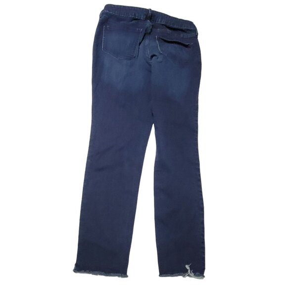 Old Navy Rockstar Super Skinny Ankle Jeans Womens Size 10 Mid Rise Dark Wash - Picture 3 of 5